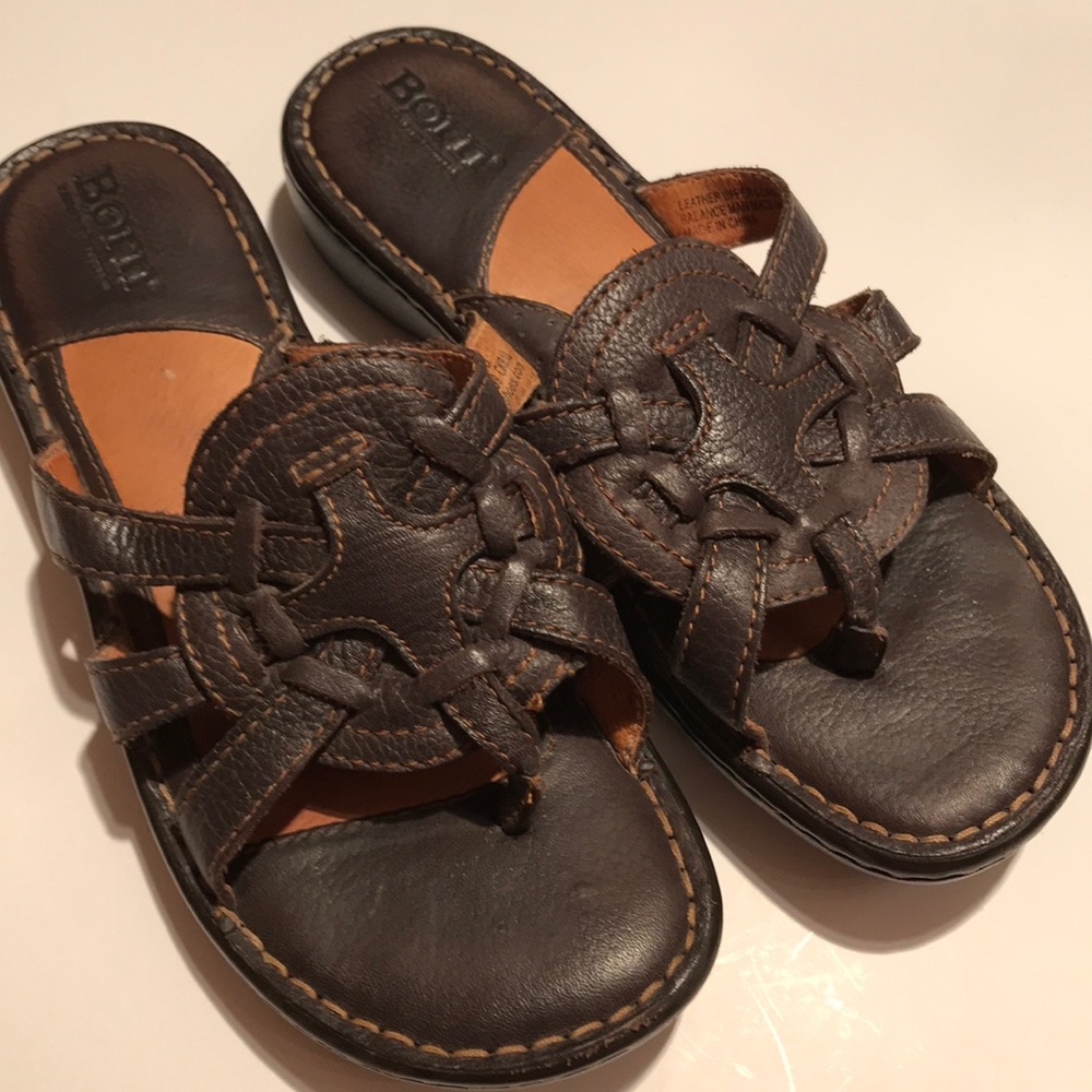 BORN sandals brown thong casual 6 shoes - Picture 10 of 10